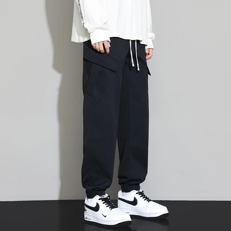 

Men's workwear pants for spring and autumn American street retro tapered casual sport pants long pants and windbreakers