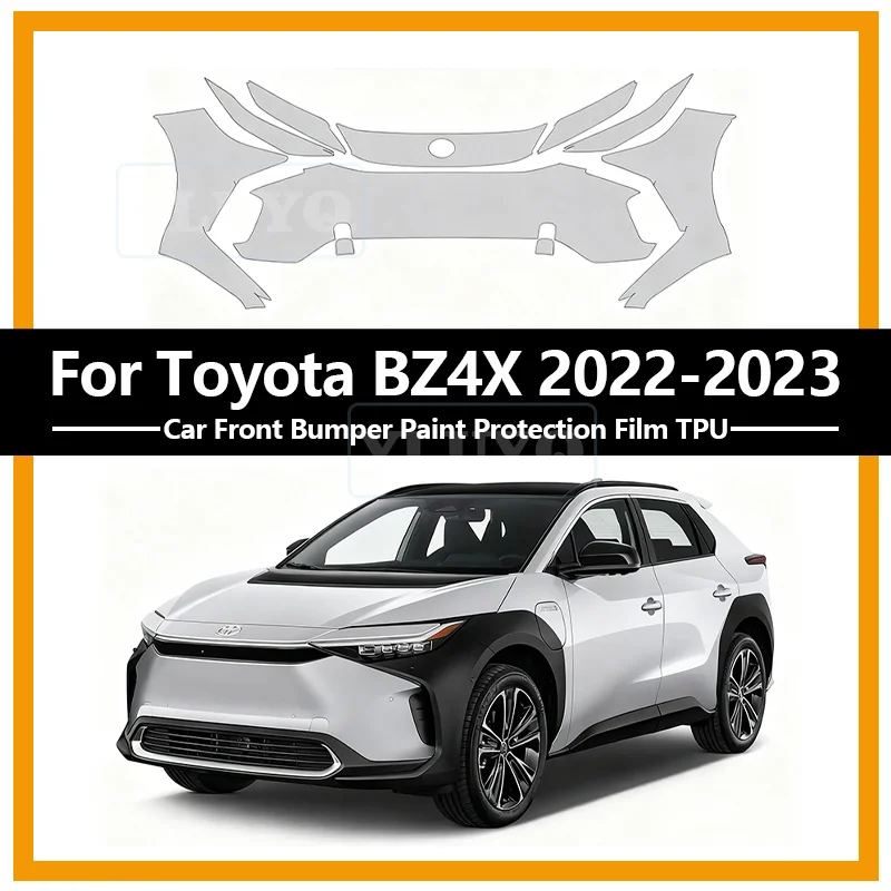 

For Toyota BZ4X 2022-2023 Car Front Bumper Paint Protection Film TPU Pre-cut Anti-scratch Body Sticker Repair Transparent 8.5mil