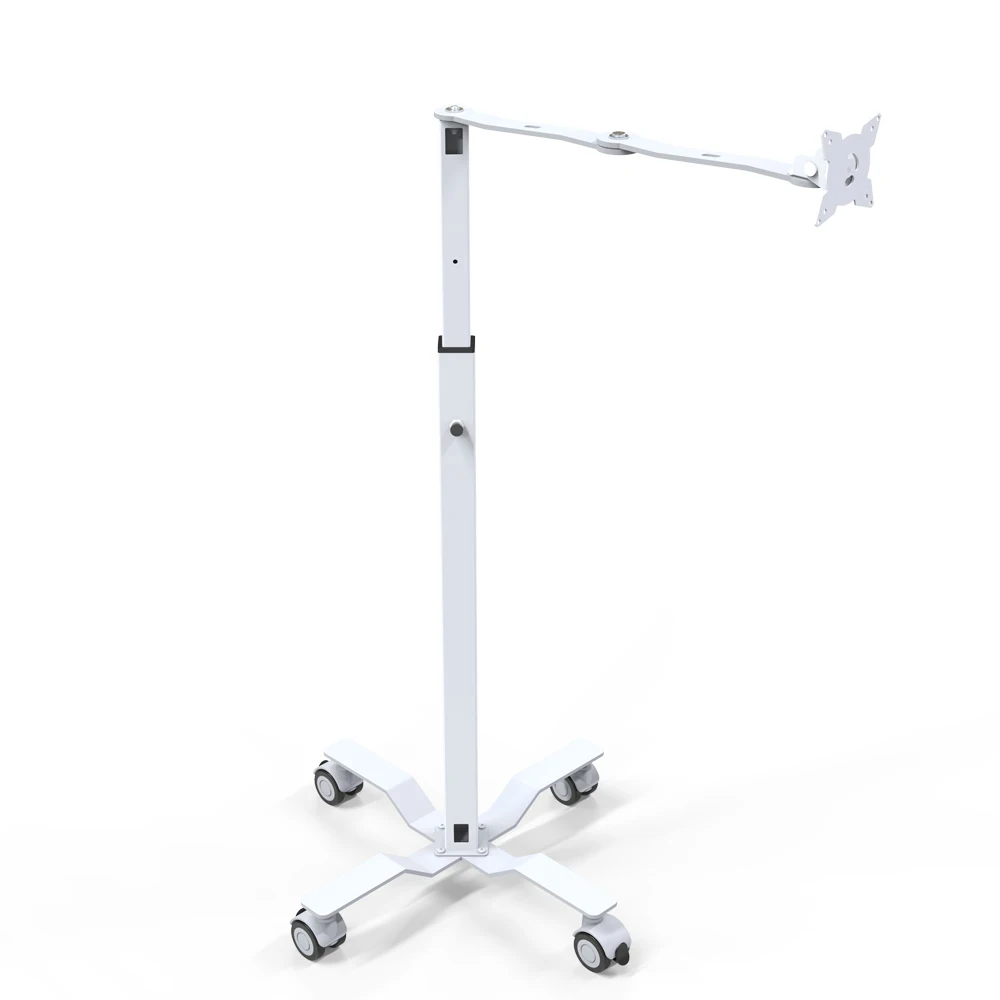 Hospital height adjustable bracket mobile medical cart