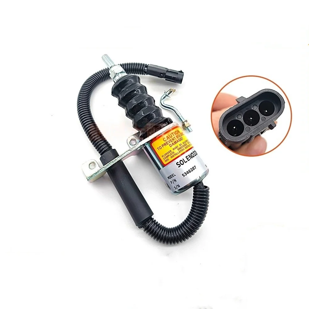 โซลินอยด์วาล์วตัดน้ํามันเครื่อง East Cummins Excavator 5346207   ผู้ผลิตอุปกรณ์สวิตช์วาล์วควบคุมเครื่องดับเพลิง
