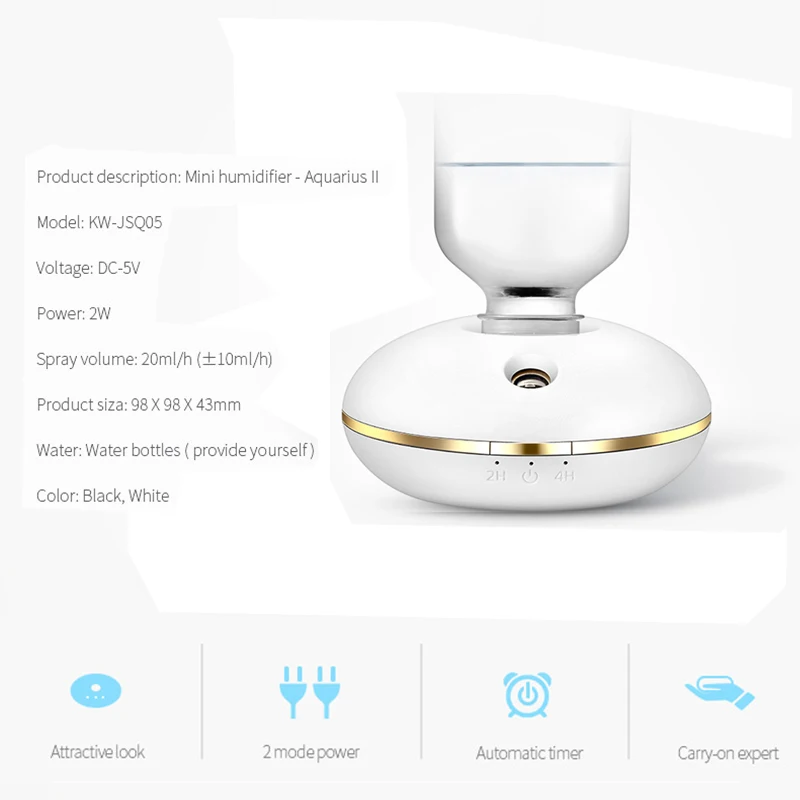 Mini Air Humidifier USB Car Humidifier Portable Humidifier for Home Humidifier Timing Battery Mini Mist Maker humidificador