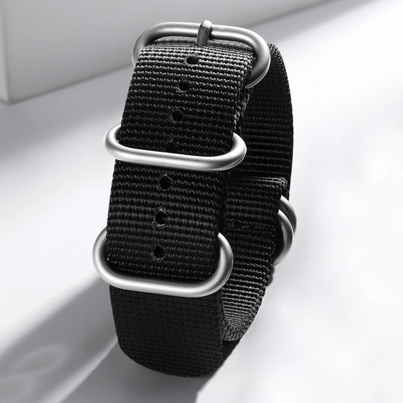 20mm 22mm Universal Nylon Braided Strap Watch Band Replacement Bracelet One-piece quick release strap man watch accessories