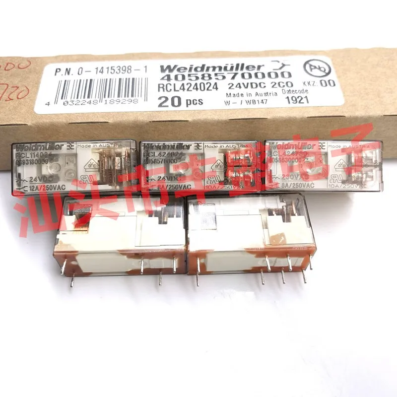 100% nuevo Original 10 Uds RCL 424024   RCL 314024   RCL 114024   RCL 424730   RCL 114730   Relé original 24 VCC 230 VCA