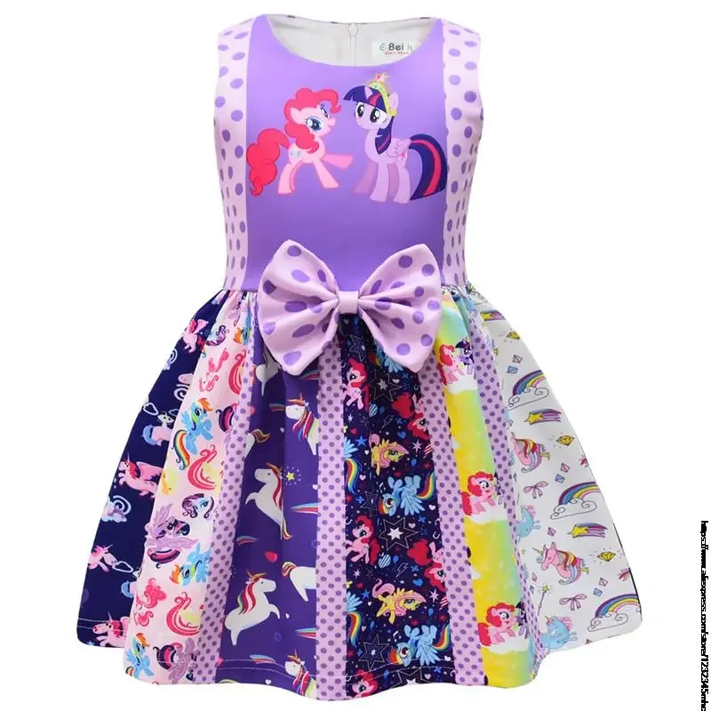 Summer Dress Kids Birthday Party Princess Costume My Little Baby Girl Pony Christmas Children Ball Stage Clothing Gift