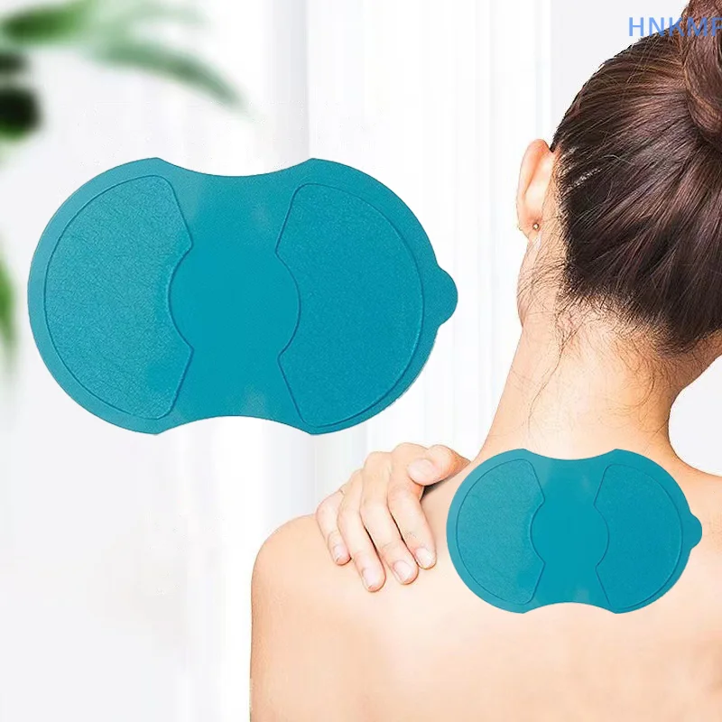 Almohadillas de Gel de piezas para masajeador de cuello, pegatina de Gel para EMS, estimulador muscular reemplazable en forma de calabaza, 10 Uds.