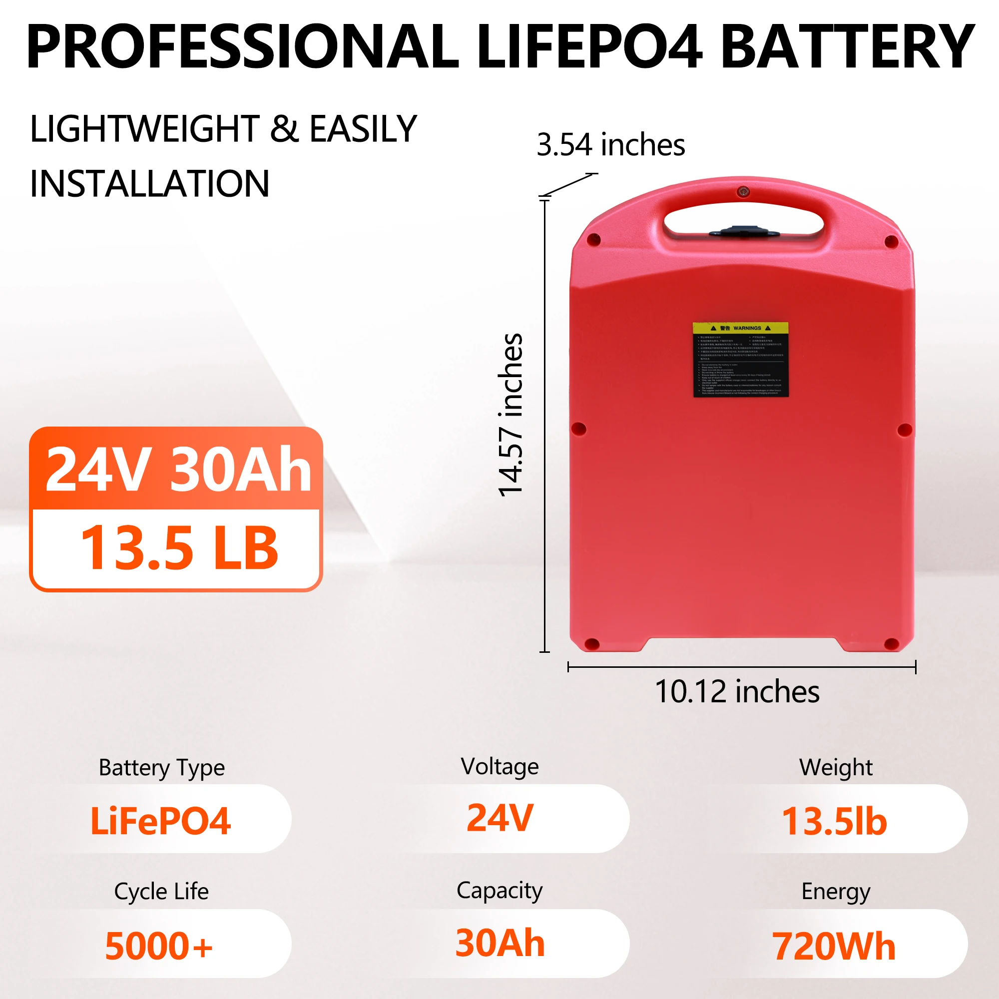 LiFePO4 Lithium Battery 24V 30A With 2Pin Plug for HELI CBD15JLi3 Electric Forklift Pallet Jack LiFePO4 Lithium Battery