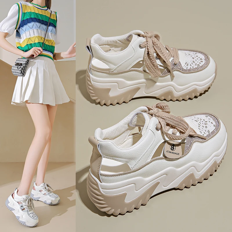 

Women Shoes 2025 New Autumn Trendy Brand Torre Female Thick Sole Increased Casual Flow Reflective Sports Running Trendy Shoes