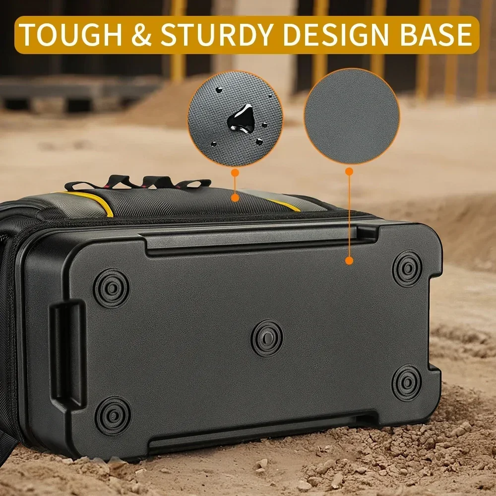Heavy-Duty Tool Backpack - Waterproof, Durable with Multi-Use Pockets for Electricians & Construction Workers