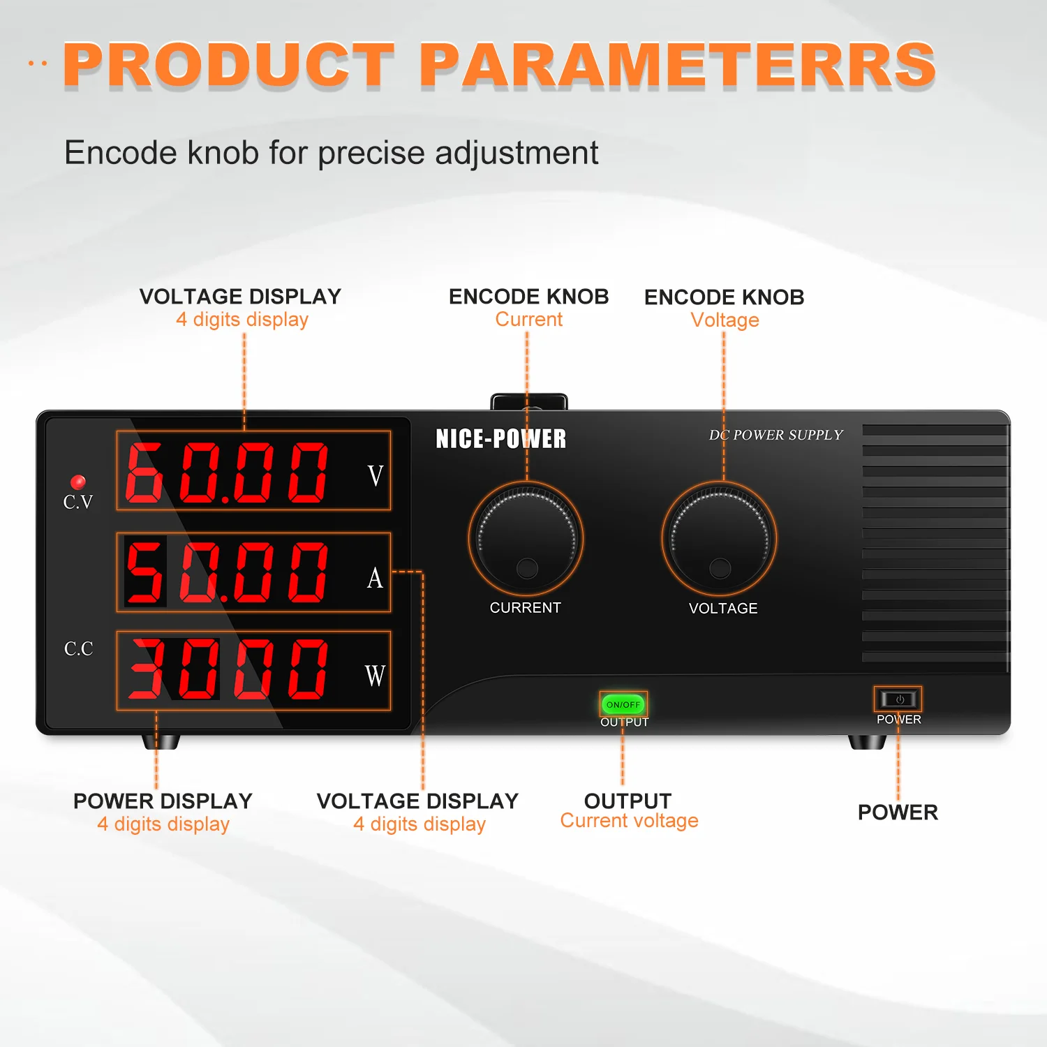 60V 50A 3000W  Switching Power Supply R-SPS6050 DC Stabilized Laboratory Voltage Regulator  AC DC SMPS