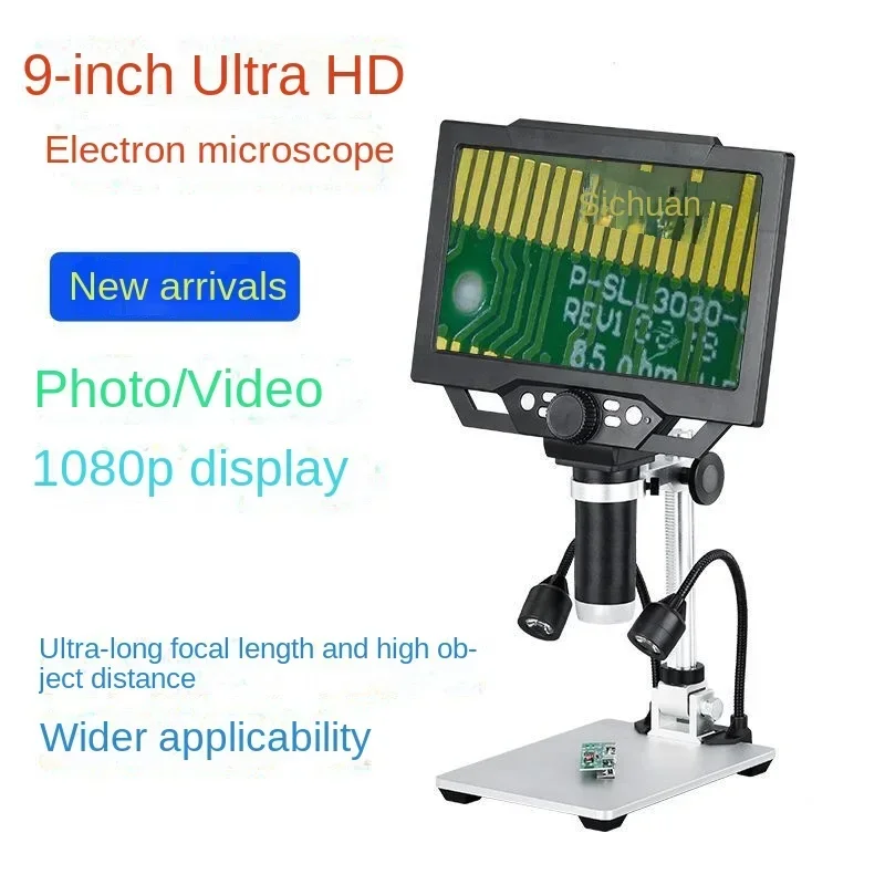 9-inch microscope G1600 Microscope Digital Electronic Microscopio For Soldering Continuous Amplification Magnifier