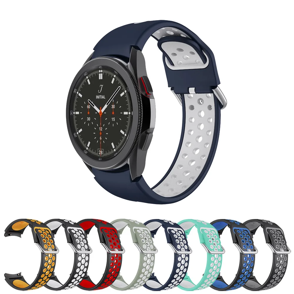 

Watch Strap For Samsung Galaxy Watch 4 Classic 46mm 42mm Original Silicone Curved end Bracelet For Galaxy 4 40mm 44mm Watchband