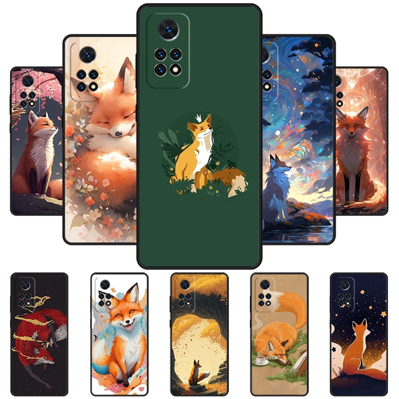 Dapper Fox Design Phone Case For Redmi Note 11 EPro 11S 10 10T 9S Promax 8 Pro Xiaomi Mi 10 11 12X 12S Ultra Cover