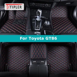 TITIPLER 맞춤형 자동차 바닥 매트, 도요타 GT86 2012-2021 용 자동차 카펫, 풋 코체 액세서리