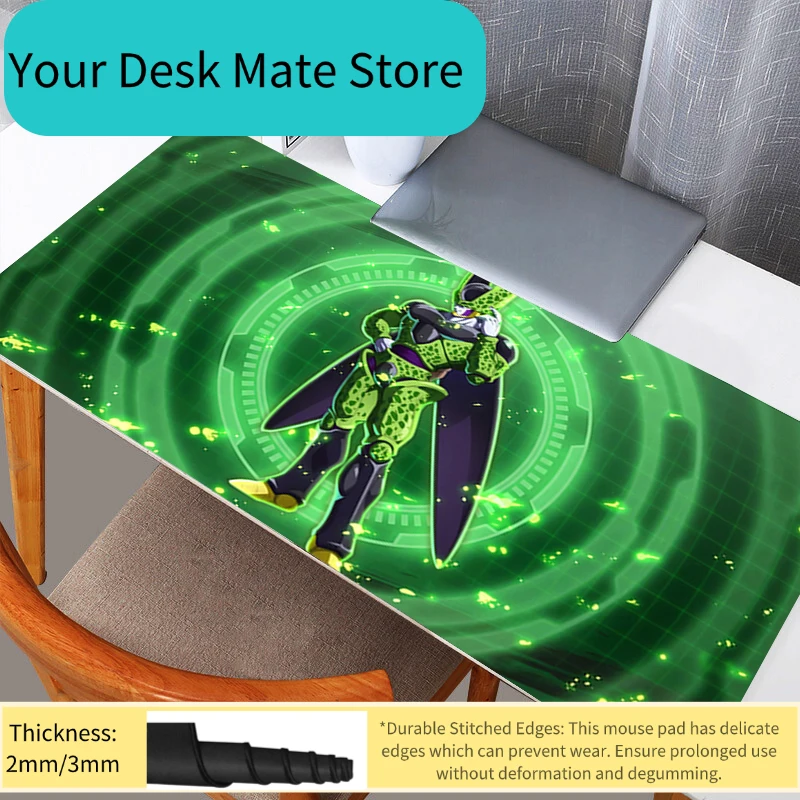 DBZ Dragon Ball Cell Mauspad, groß, für PC, Computer, Gamer, Kawaii, Gaming-Zubehör, Mauspad, Tastatur, Schreibtischunterlage, Teppich, Tisch