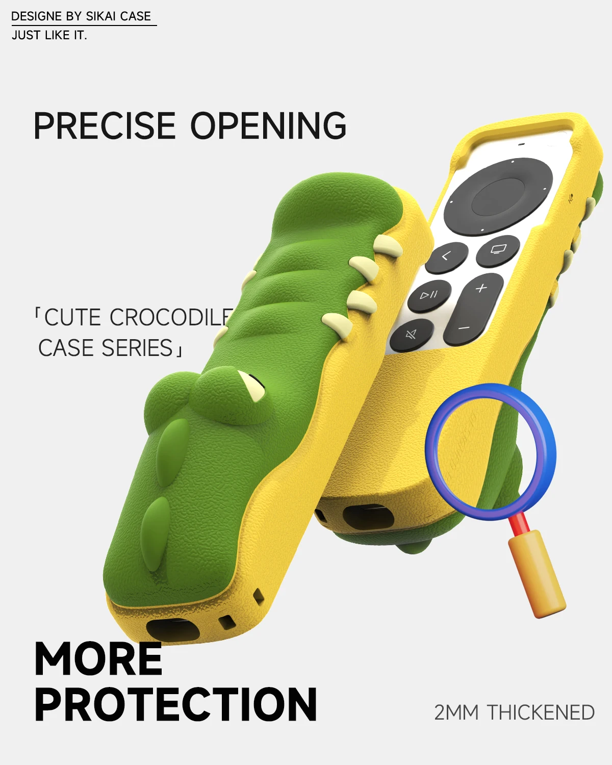 SIKAI Silicone Case for Apple Siri Remote 2nd 3rd Gen MJFN3 MW5G3 with AirTag Holder Protective Cover for 2021-2025 Apple TV 4K