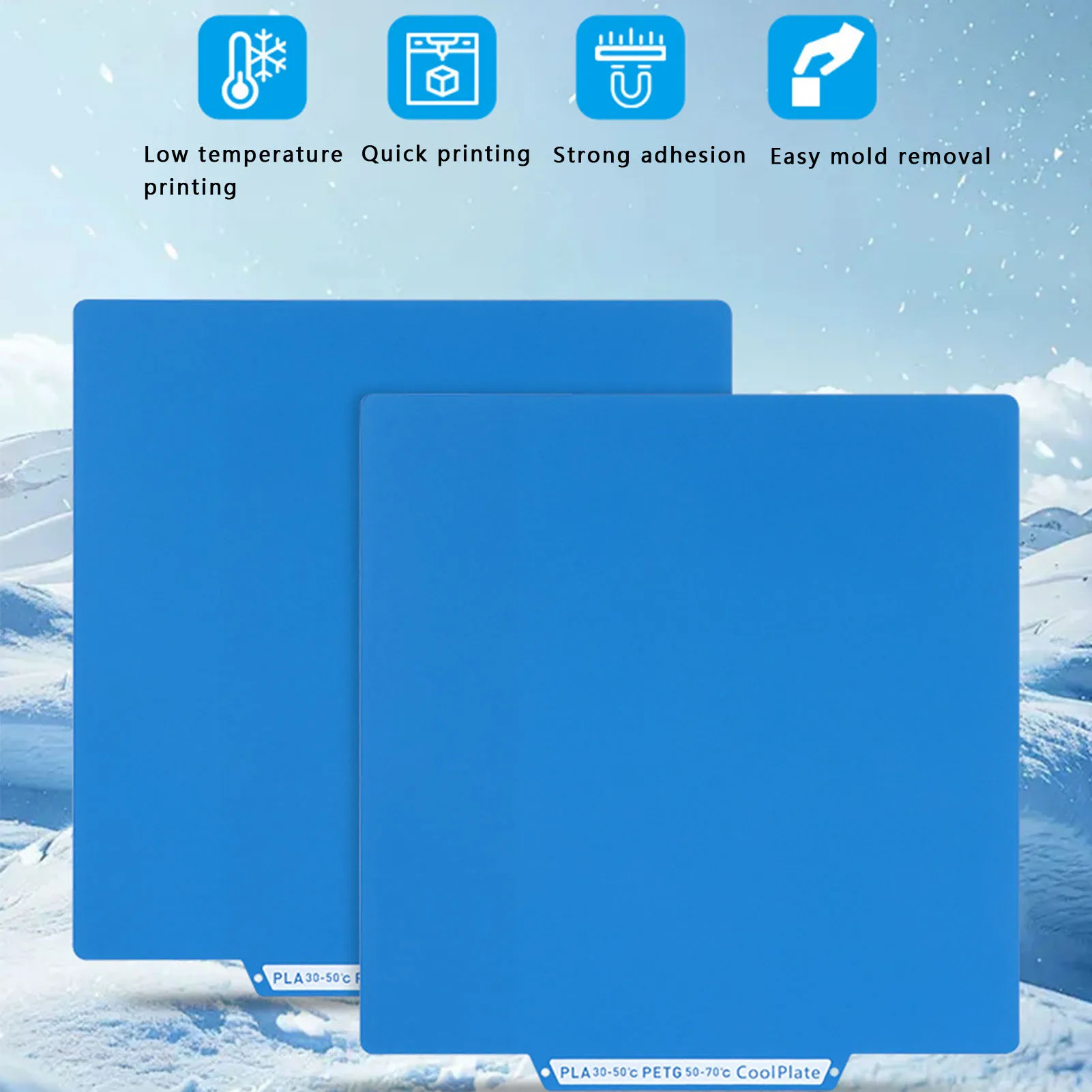 3D Printer Cool Plate Fit for Flashforge AD5X 3D Printer 235x235mm Double Sided Cold Low Temperature Build Plate