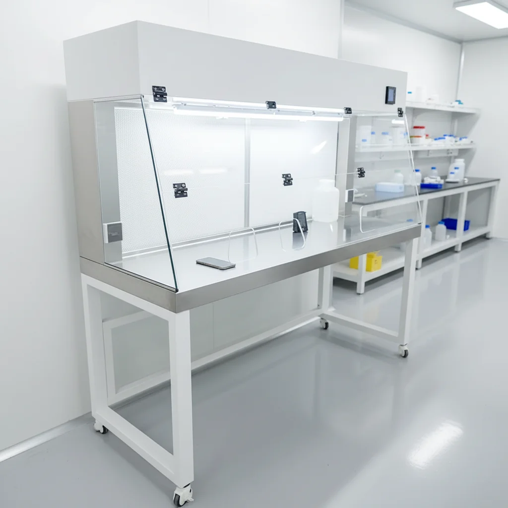 ST C5 Modern CE Certified Stainless Steel Laminar Flow Cabinet Adjustable Air Flow Tempered Glass Sliding Door for Workshop Use