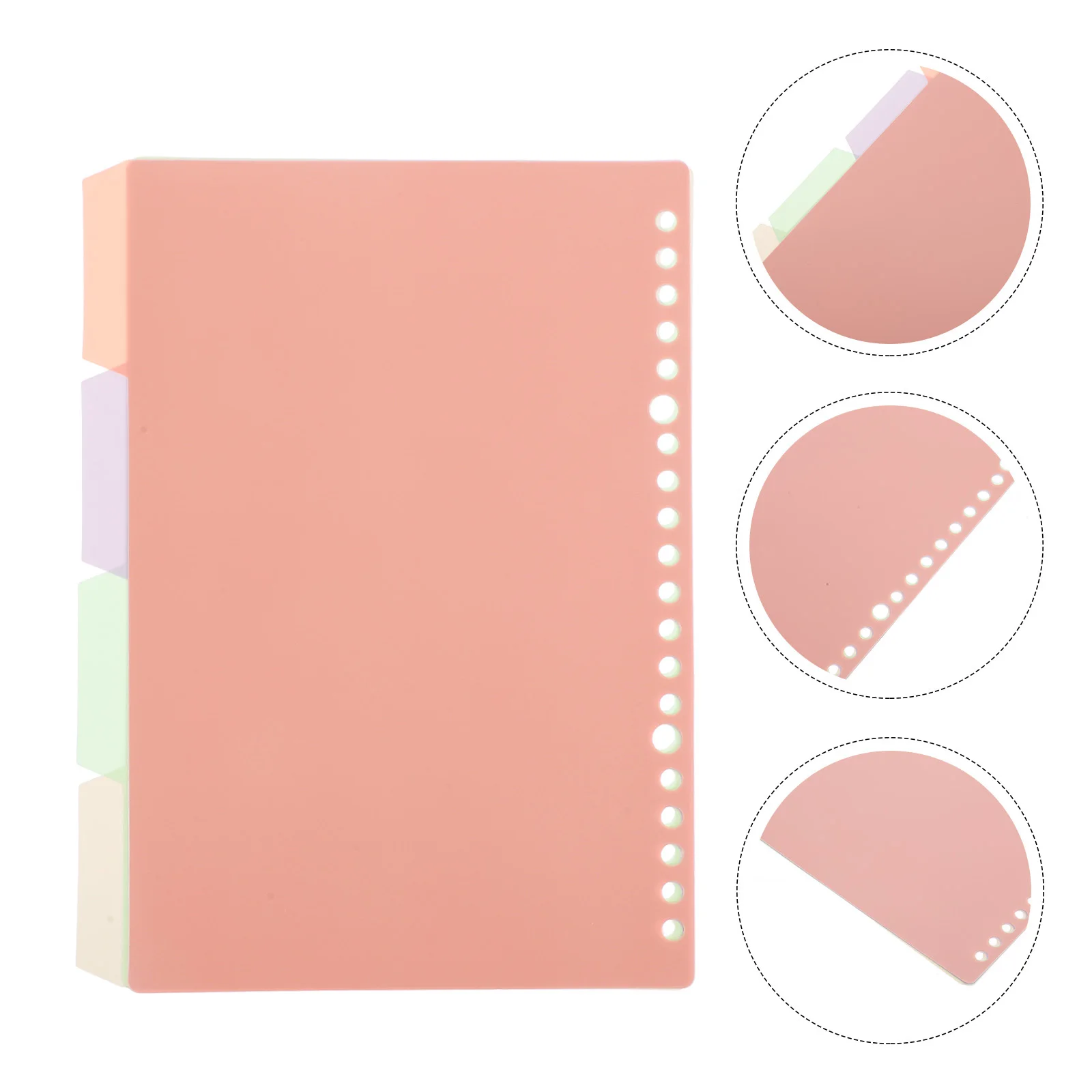 8Pcs Punched Binder Dividers File Dividers A5 Notebook Index Tabs Creative Design for Document Organization Classification