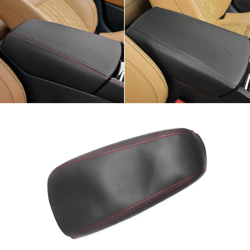 Soft Leather Armrest Cover For Nissan Maxima 2016 2017 2018 2019 Interior Center Console Lid Armrest Box Cover Trim