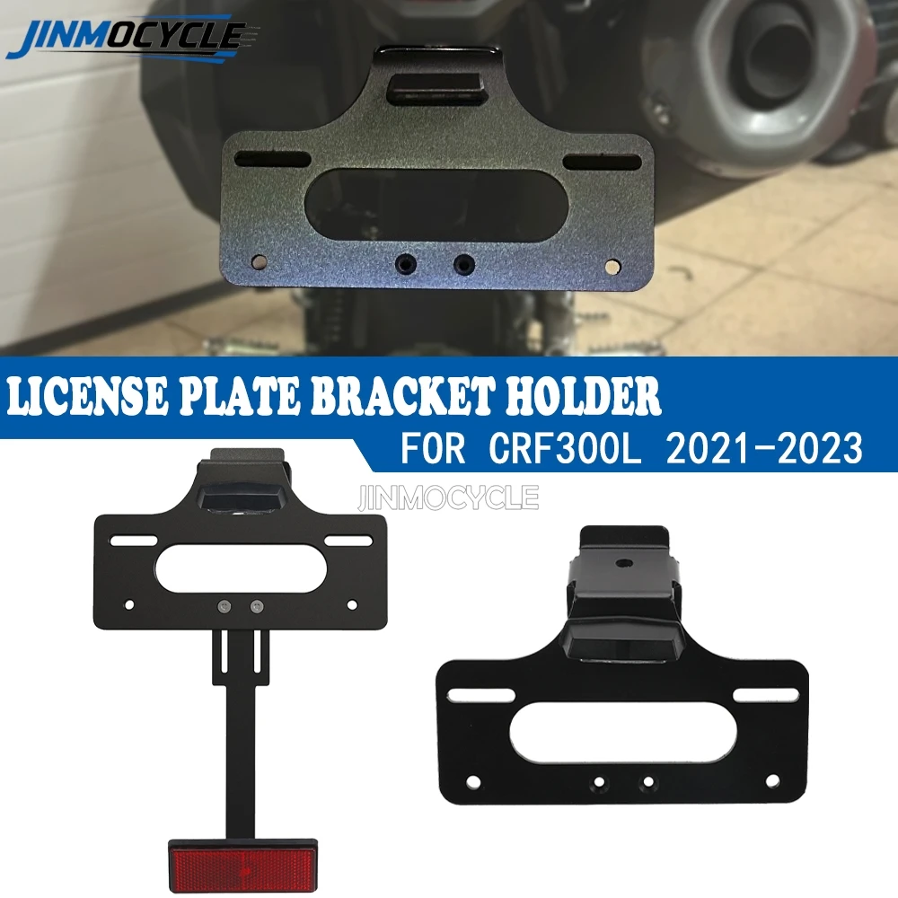 

For HONDA CRF300L RALLY ABS CRF300LS 2021 2022 2023 CRF 300L S CRF300 L 2024 Motorcycle License Plate Bracket Holder Accessories