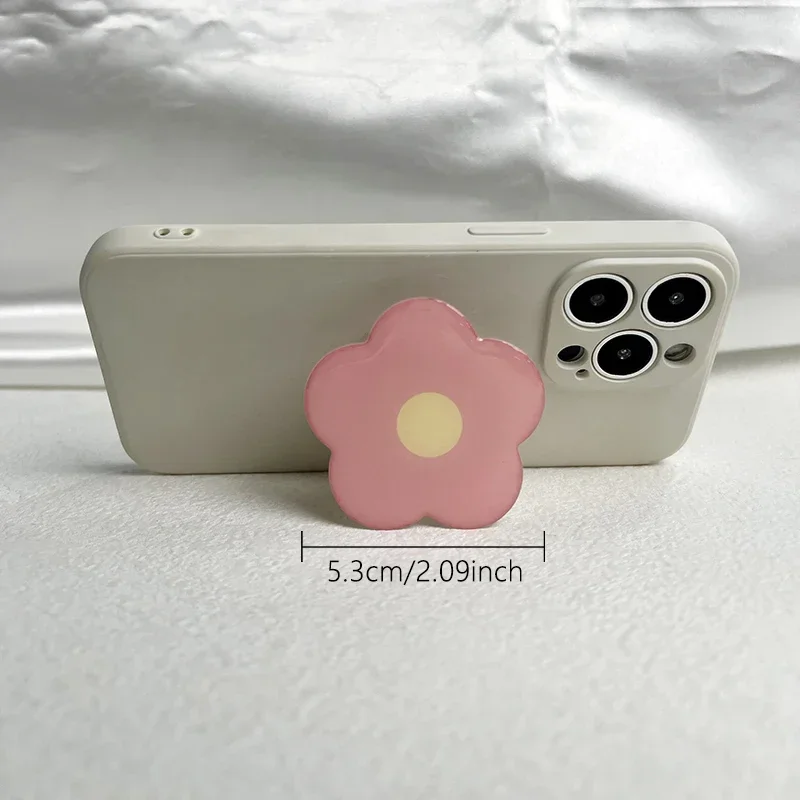 Cute Flower Folding Expandable Mobile Phone Grip Holder Socket Pocket Support for IPones 15 Finger Ring Griptok Expanding Stand