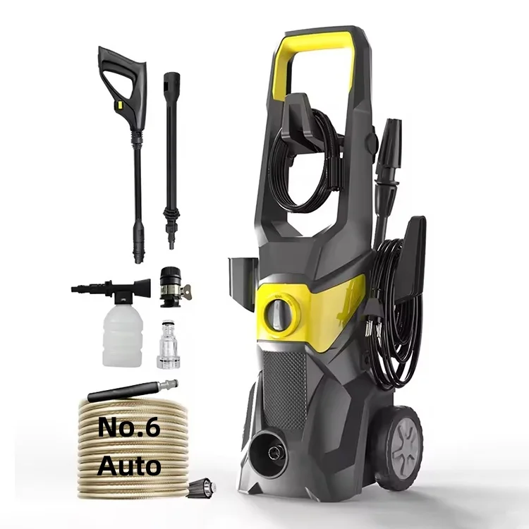 

High Power 1800W Mobile Portable High Pressure Cleaner Machine Water Gun With Hose Reel 150Bar Pressure Car Washer Machine