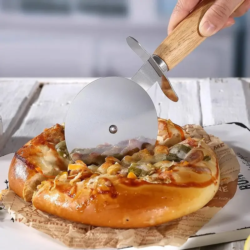 Pizza Oven Accessories Supplies Pizza Wheel Server Oven Brush Pizza Cutter Rocker Pizzas Peel Shovel for Kitchen Outdoor Grill