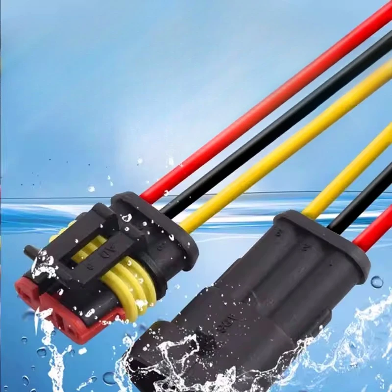 

Car waterproof connector AMP plug socket 2 3 4 core HID