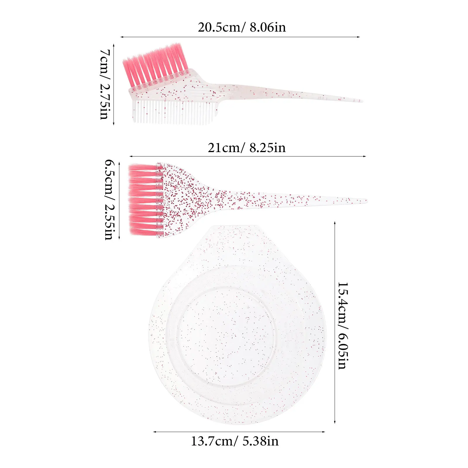 1Set Hair Dyeing Brush and Bowl Set Thickened Design Mixing Bowl with Scales Hair Coloring Home Use - Image 5
