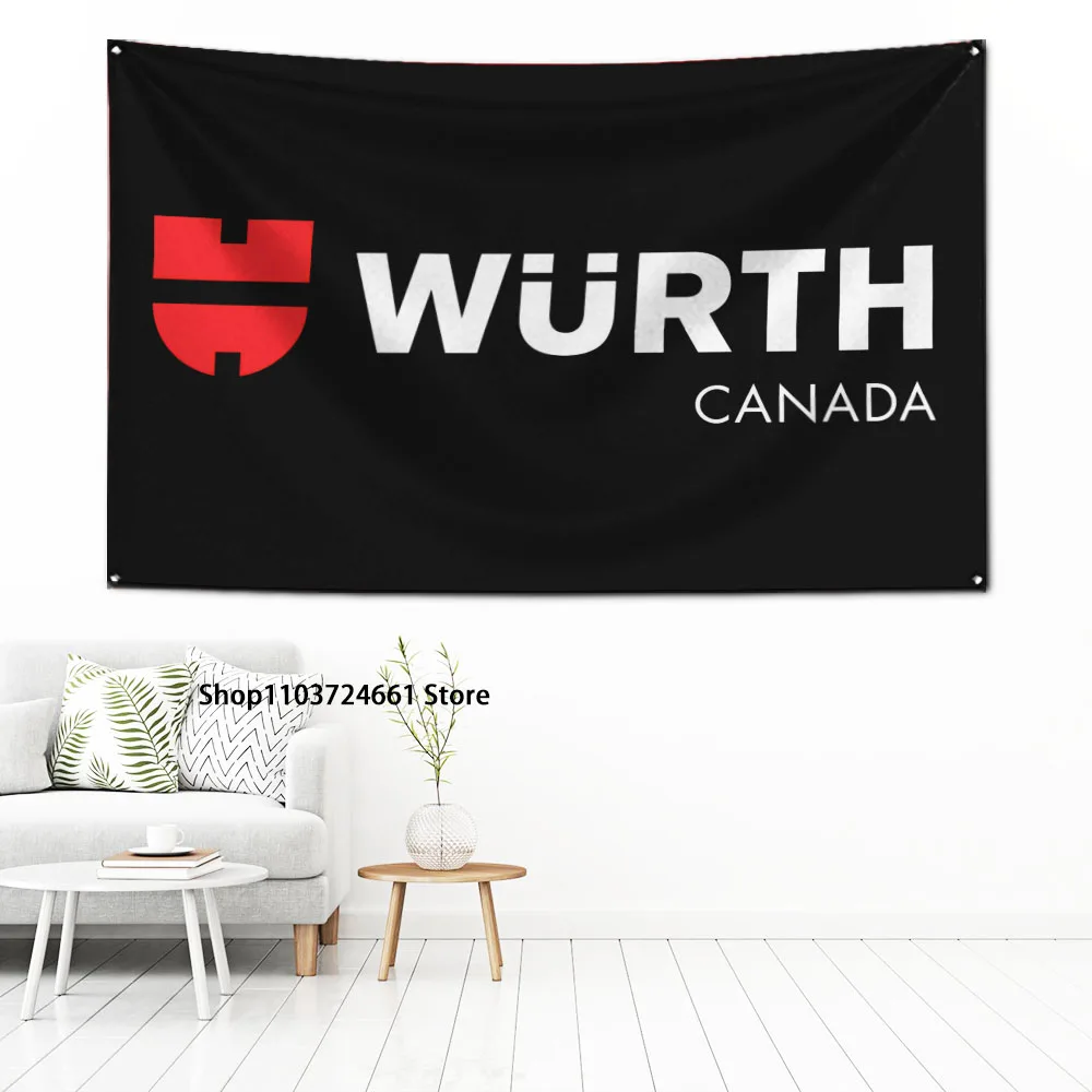 2024 Wurths Tool Flag Polyester Digital Printing Banner for Garage Wall Art Out Door Decoration