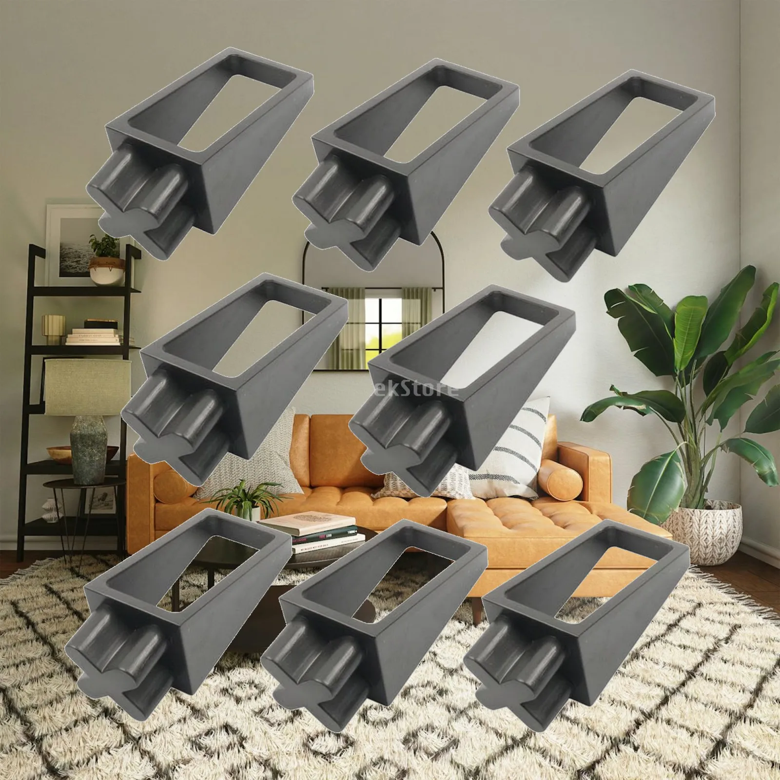 Truck Bed Cargo Management Block Low Profile Locking Stop for Job Site Equipment Organizer
