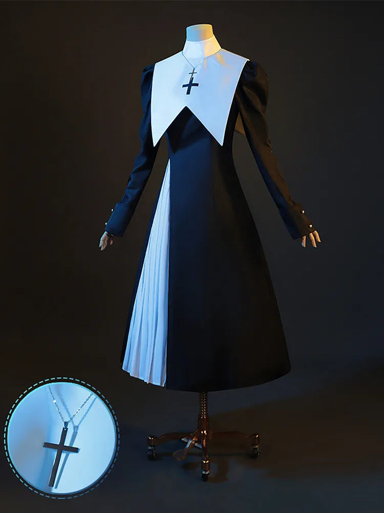 

Pastoral Attire Nun Cosplay Costume Easter Cosplay Dress Women Outfit Halloween Party Suit Role Play Clothing 2025