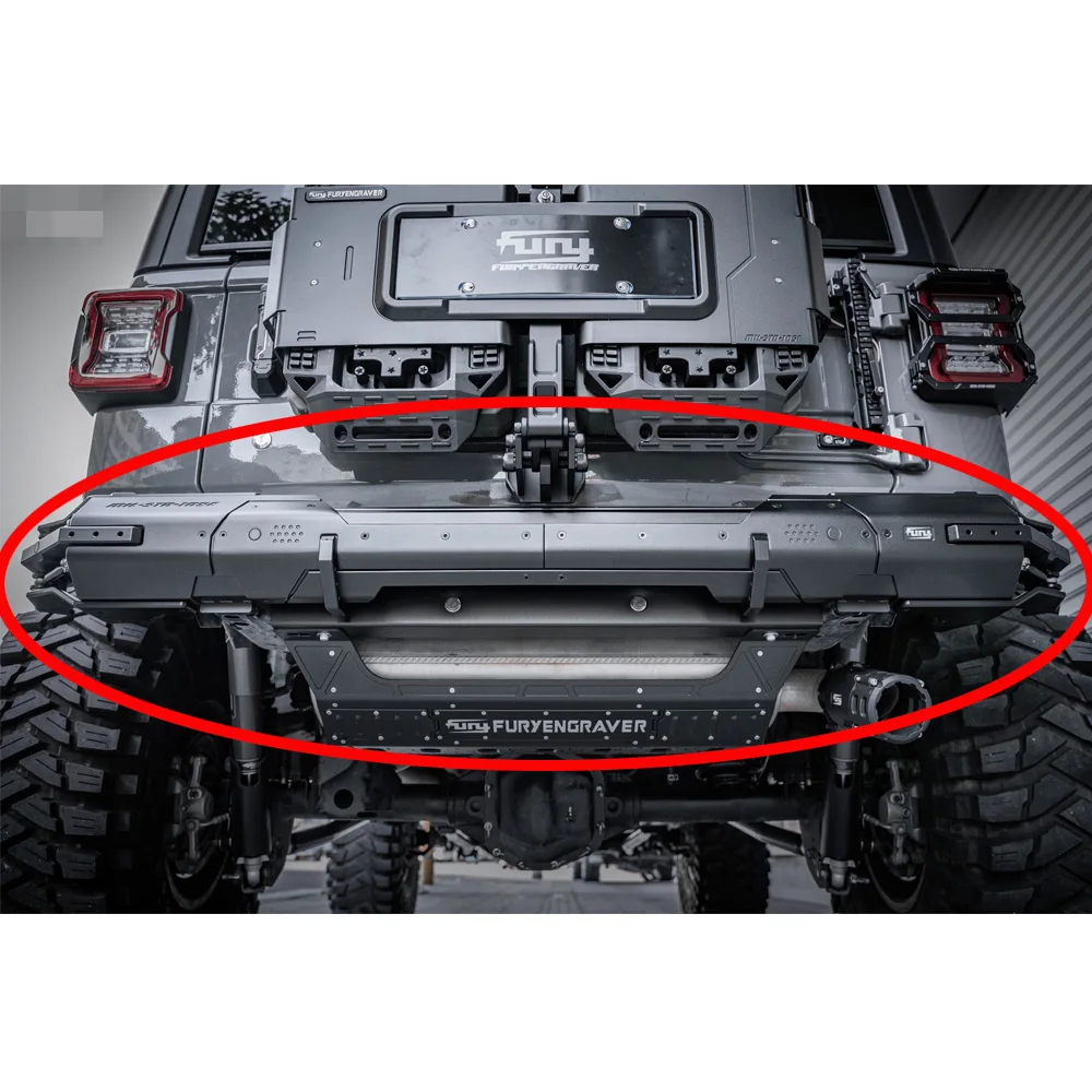 F2004 high quality rear bumper for jeep for wrangler JL 2018+ aluminum alloy + steel