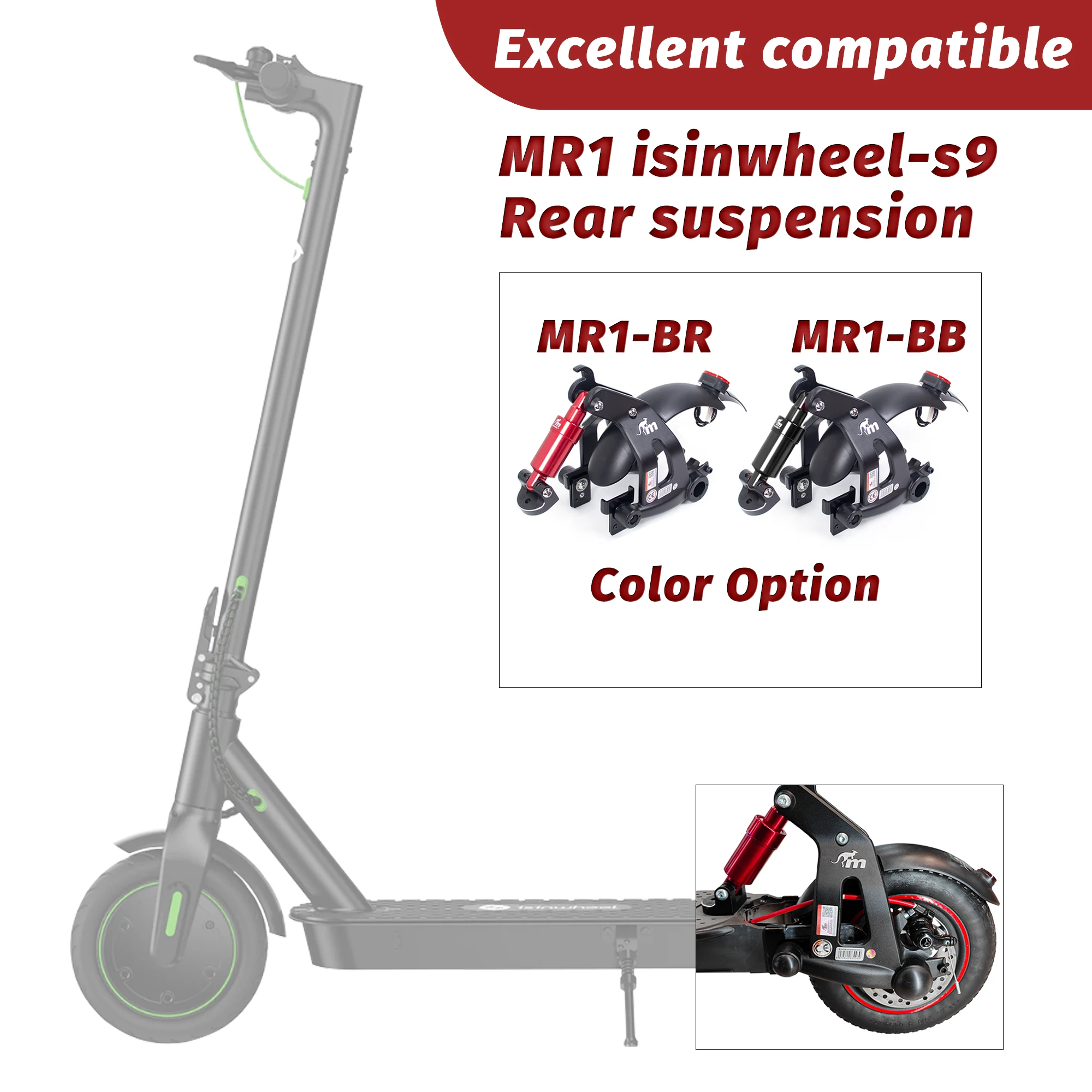 Monorim IS-MR1 Rear Suspension For isinwheel-s9/ isinwheel-s9 pro/isinwheel-s9-max Specially for 8.5/10inch Shock Absorber Parts