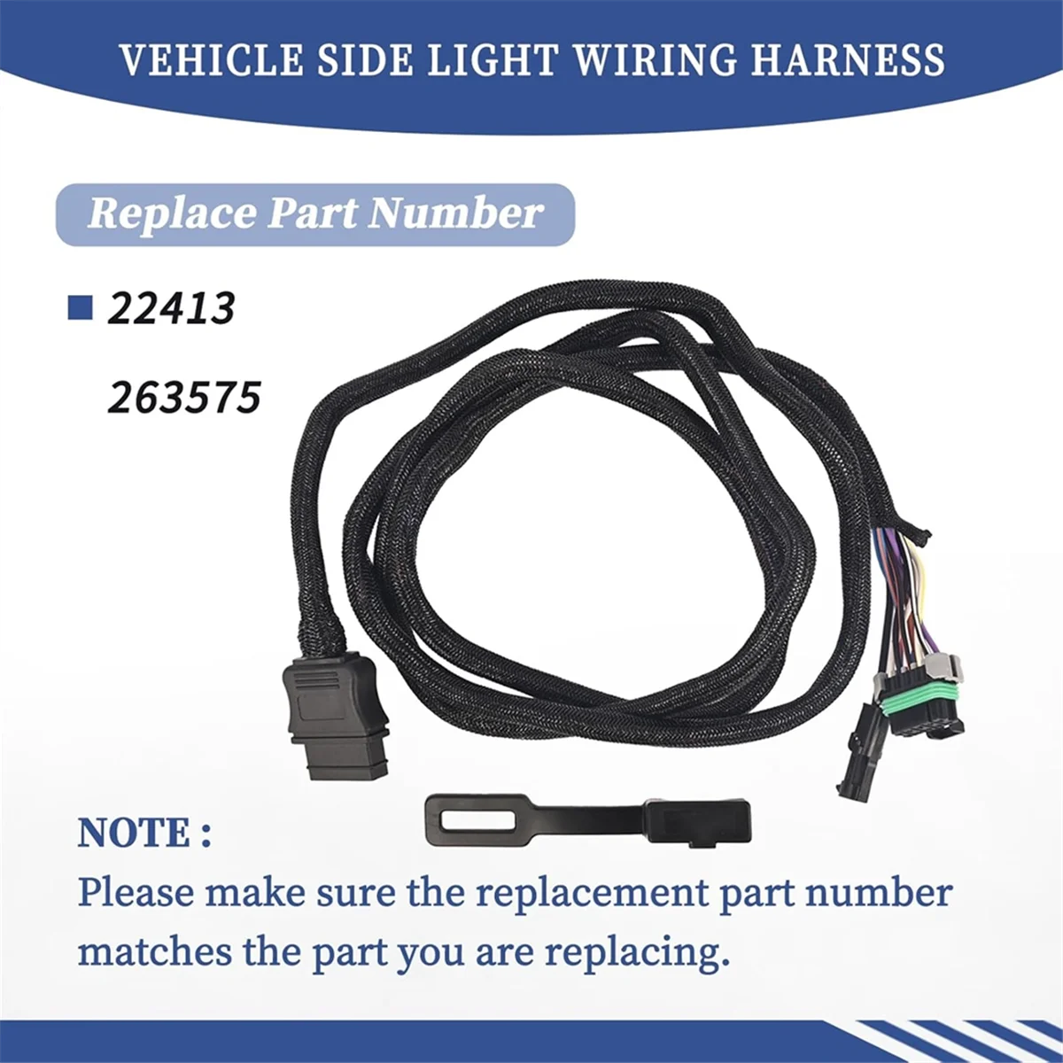 11-контактный жгут проводов бокового фонаря автомобиля с пылезащитным чехлом 22413, 26357 для снежных плов Western Fisher Blizzard -T45C