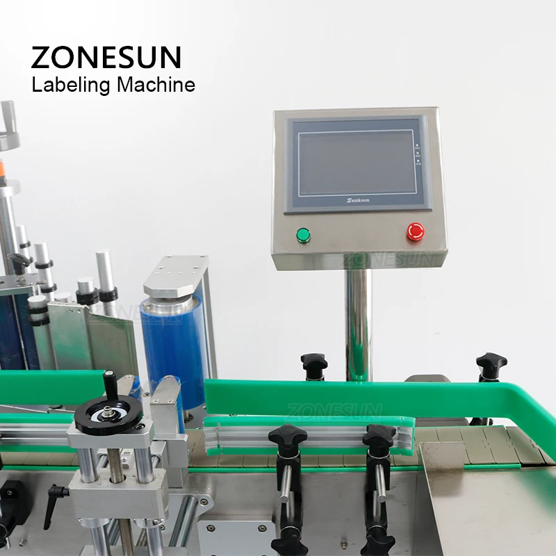 ZONESUN ZS-TB822 Vòng Tự Động Bề Mặt Dán Nhãn Máy Hãng Applicator Sơn Có Thể Chai Thẳng Đứng Lăn Dán Nhãn