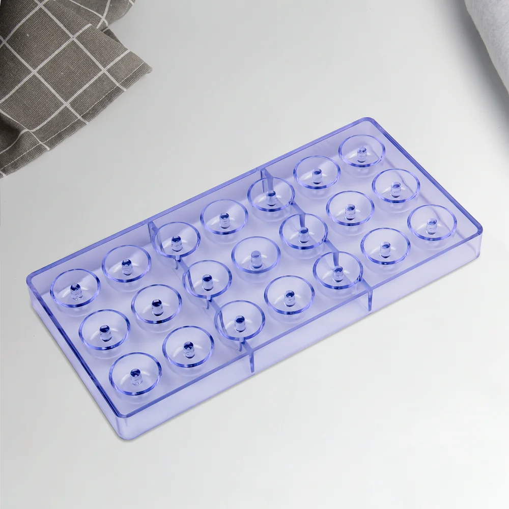 Plastic 21 Cavities Round with Cone Shaped Baking Chocolate Mold Sweet Candy Craft Tools Icing Cube Mold CC0067