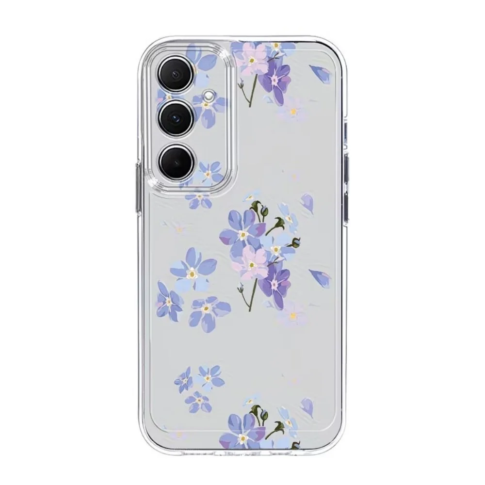 Watercolor Style Flower Clear Soft Anti-Fall Phone Case For Samsung Galaxy S26 S25 S24 S23 S22 S21 Ultra Plus FE 5G TPU Cover view 5