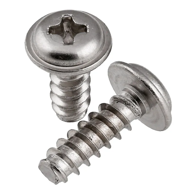 M1.7 ~ M4 304 Rvs Pwb Cross Pan Hoofd Met Wasmachine Platte Staart Zelftappende Schroeven Ronde Kop Phillips schroef