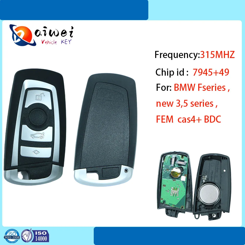 

Дистанционный ключ от машины для BMW1/2/3/4/5/6/7 CAS4 + CAS4 FEM System 315 МГц ID49 7945Chip Автоматический дистанционный ключ без ключа