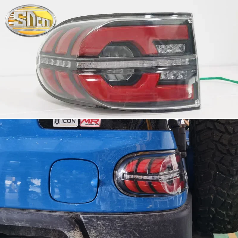 LED Rear Running Light + Brake + Reverse + Dynamic Turn Signal Car LED Tail Light Taillight For Toyota FJ Cruiser 2007 - 2020