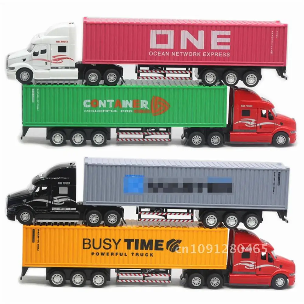 1:48 Container Transportwagen Model Diecast Voertuig Model Lichaam Scheiding Deur Kan Worden Geopend Trek Kinderen Speelgoed Cadeau Collectie