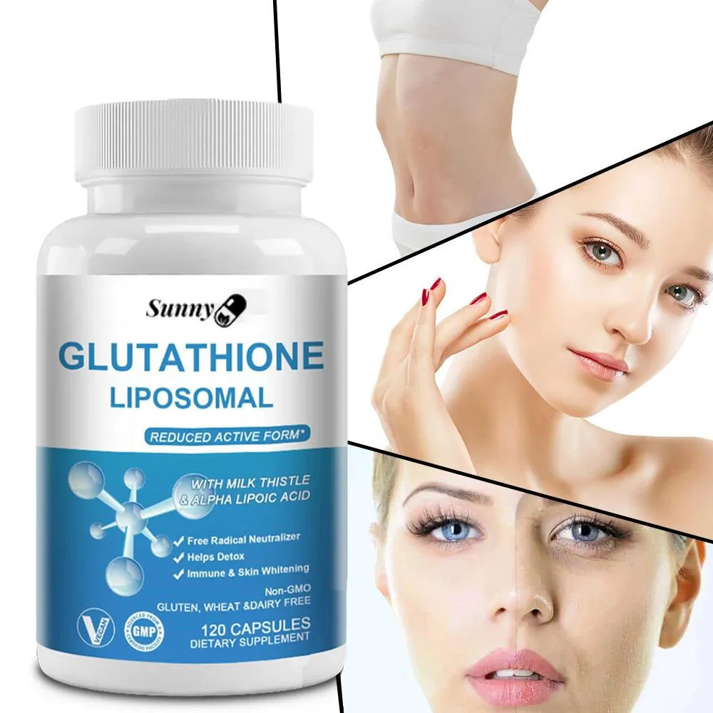 Liposomal Glutathione Capsules Maximum Absorption Active Form Free Radical Neutralizer Detoxification Skin Whitening Immunity