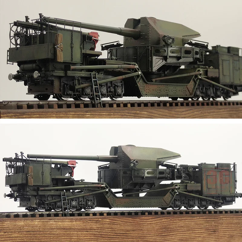 QW-MODEL 3D Printed Q09005 1/72 Soviet TM-1-180 Railway Gun, Scale Model Kit DIY Toy