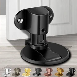 304 Stainless Steel Door Suction Magnetic Non-punching Invisible Zinc Alloy Ground Suction Windproof Hide Door Stop Door Stopper