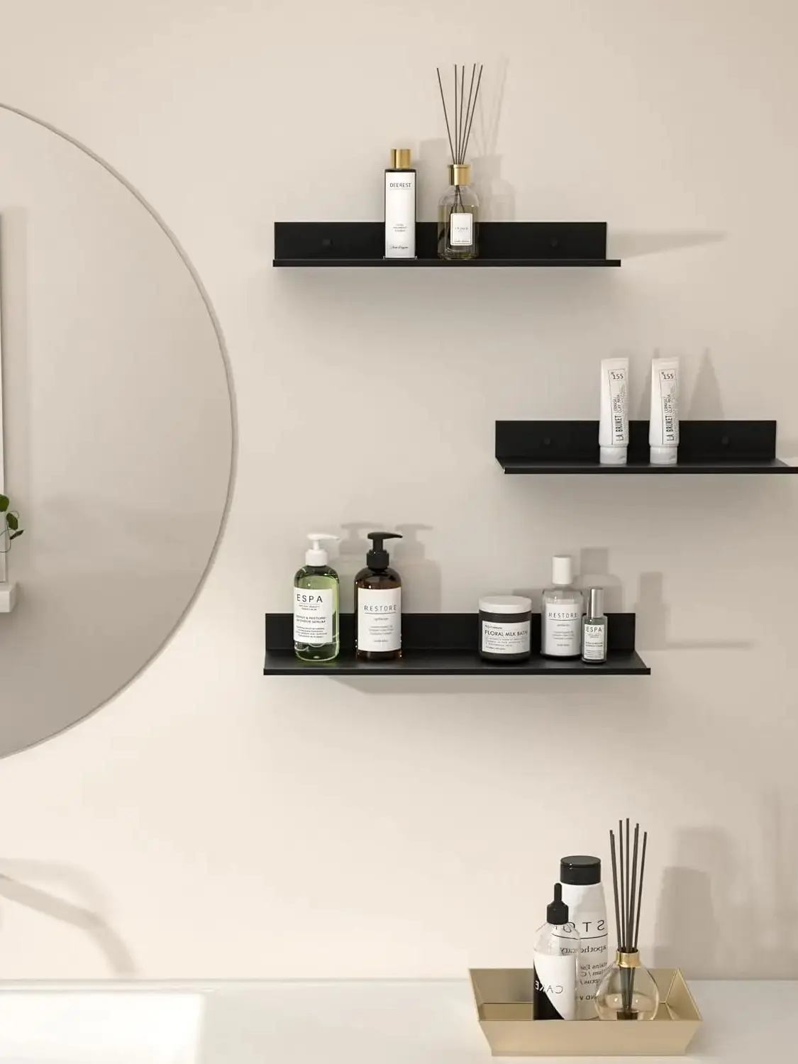 Richel plank Foto Richel metalen wandplanken Zwevende planken Boekenplanken Kinderboekenplank aan de muur gemonteerd voor Woonkamer Slaapkamer - afbeelding 2