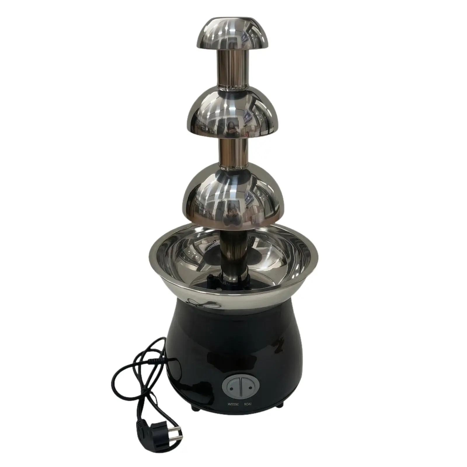 Silky Chocolate Spout Machine | Heated powered Base, Corded Electric Design, Chocolate spout with Stainless Steel Basin, for