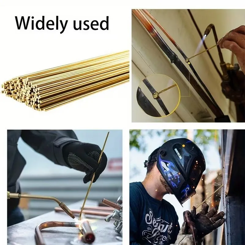 2Pc d2×200mm Copper Alloy Welding Rod Low Melting Point for Copper Pipe Radiator Cu-Al Welding