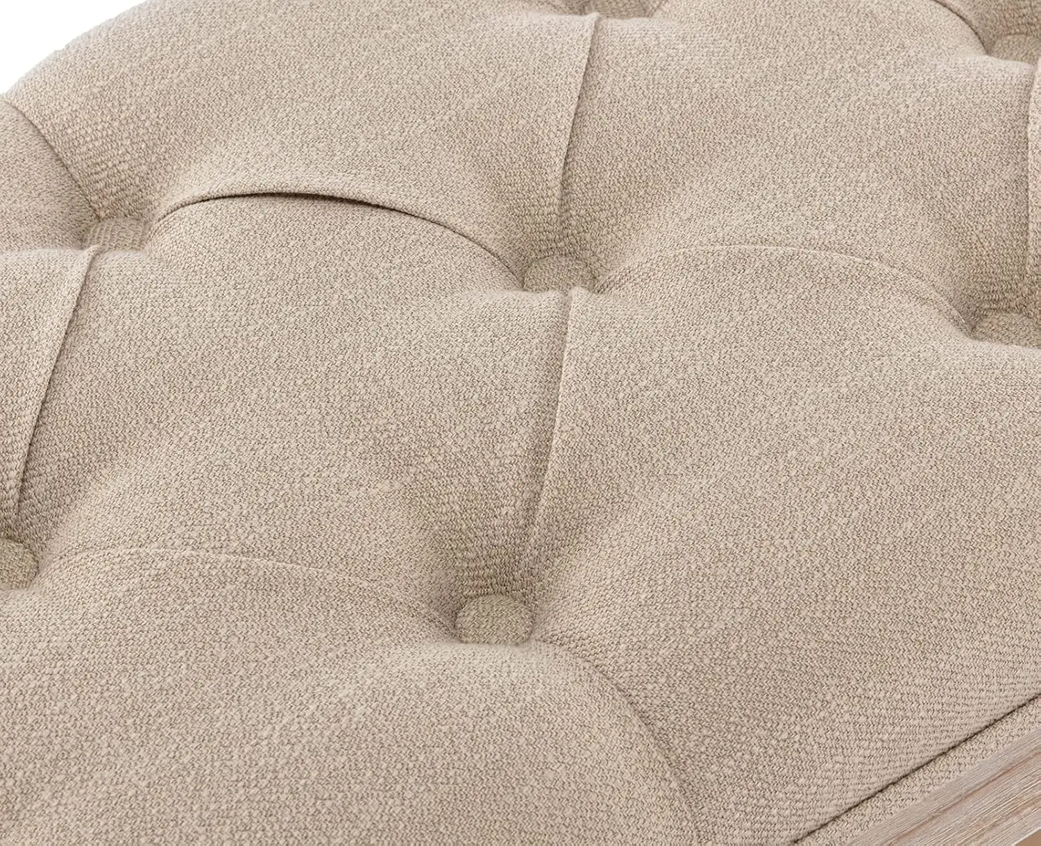 Storage Entryway Bench Tufted Shoe Rack Bench Wood Window Bench for Hallway Entrance Bedroom Corner-1 Seat, Beige