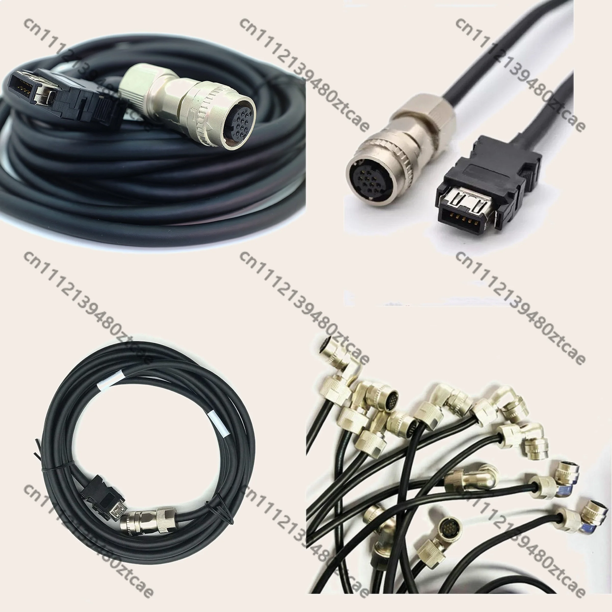 CNC Servo Motor Encoder Feedback Cable 8P 9P 3m 5m 8m 10m Straight Elbow